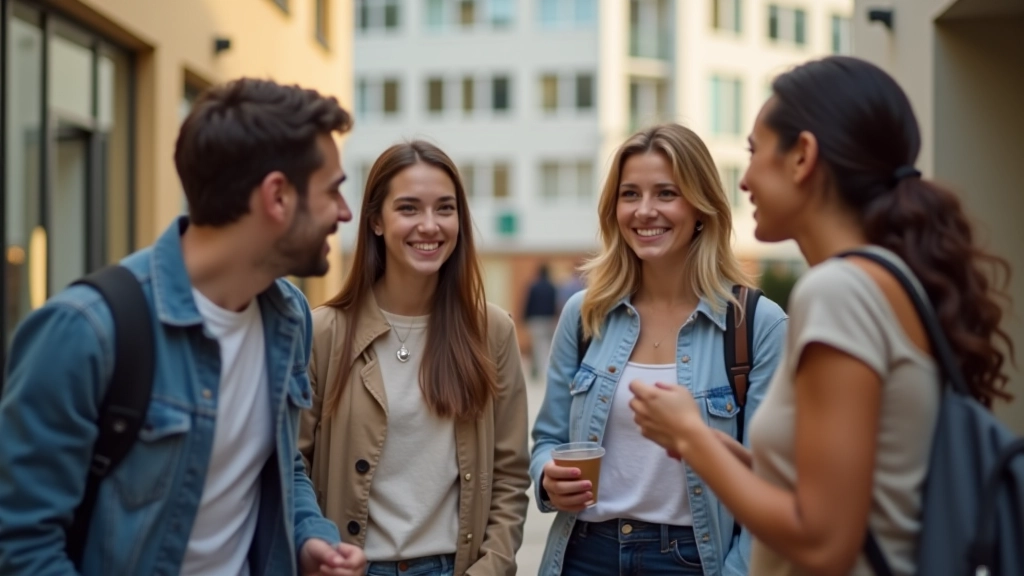 Grupo de jovens em contexto urbano